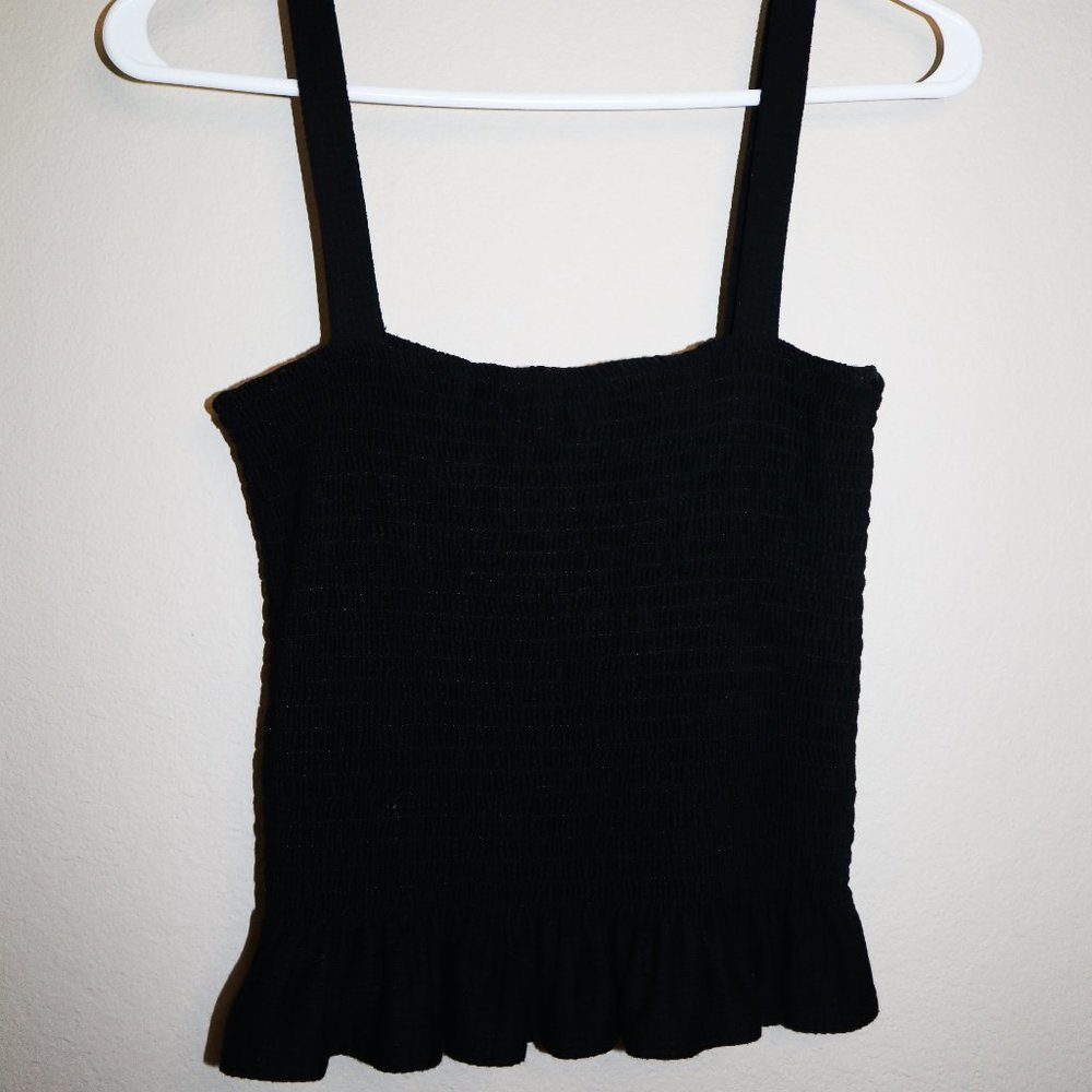 Ribbed Peplum Tank